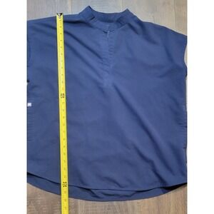 FIGS Technical Collection Navy Blue Top Tunic Scrub Shirt Size S Small‎